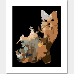 POTTER CAT IN ABSTRACT STYLE Posters and Art